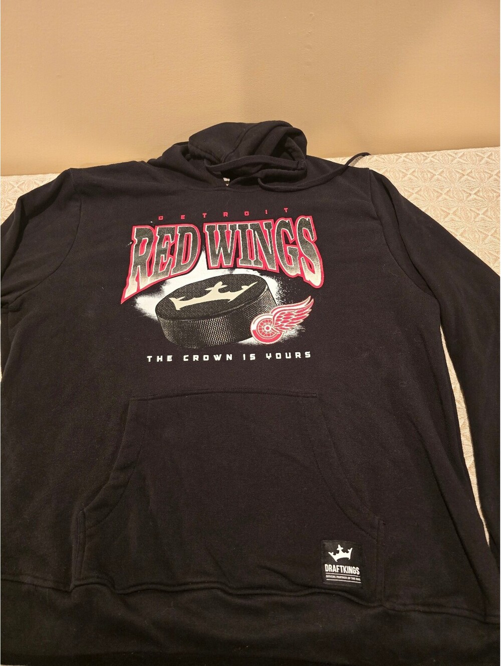 American Needle Detroit Red Wings Black Hoodie Sweatshirt Size XL